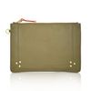 Jérôme Dreyfuss Popoche Green Leather Envelope Clutch in Green - Lyst
