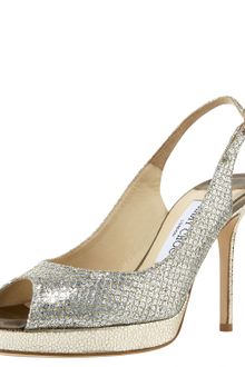 Jimmy Choo Nova Glittered Platform Slingback - Lyst