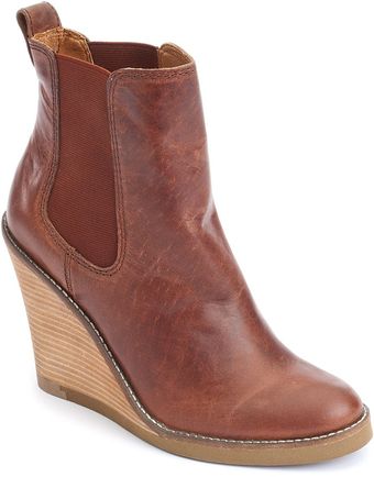  Fedora Wedge Ankle Booties 