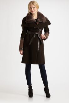 Mackage Toscana Fur-trimmed Wool Coat - Lyst