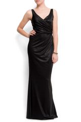 Mango V-Neck Gown