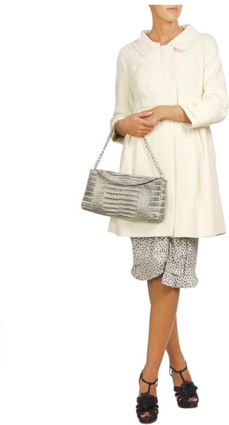  Cotton-blend Coat with Satin Trimmed Collar 