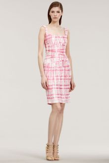 Oscar de la Renta Printed Jacquard Dress - Lyst