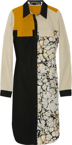 Proenza Schouler Block-print Shirt Dress - Lyst