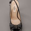 Valentino Bow Front Sandal in Black - Lyst