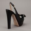 Valentino Bow Front Sandal in Black - Lyst