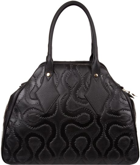 Vivienne Westwood Black Squiggle Shoulder Bag in Black | Lyst