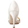 Badgley Mischka Womens Randall Peep Toe Pump in Gold (white satin) - Lyst