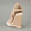Balenciaga Open Toe Wedge Sandal in Beige - Lyst