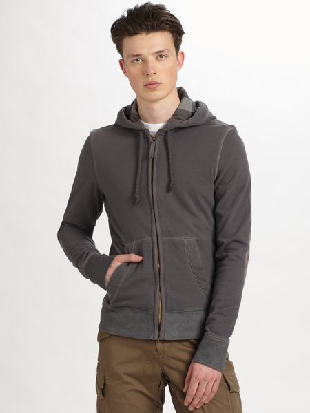 Burberry Brit Military Hoodie in Gray for Men (bluecarbonmelange
