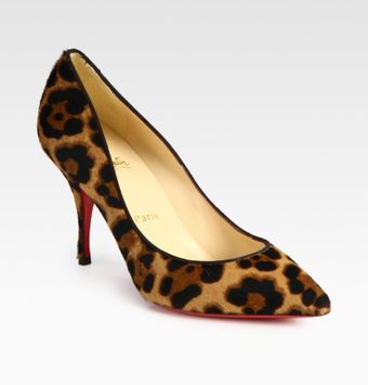 Christian Louboutin Piou Piou Leopard-Print Pony Hair Pumps - Lyst