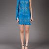 Emilio Pucci Asymmetric Lace Dress in Blue - Lyst