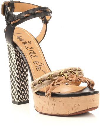 Lanvin Chunky Square-heel Shoes - Lyst