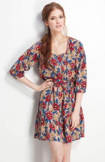 Lucky Brand Claudette Floral Print Dress - Lyst