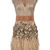 Matthew Williamson Feather and Crystalembellished Dress in Beige - Lyst