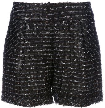 Oscar de la Renta Open-Knit Tweed Shorts - Lyst