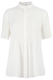Oscar de la Renta Pleated Blouse - Lyst