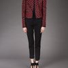 Oscar De La Renta Cropped Jacket in Red - Lyst