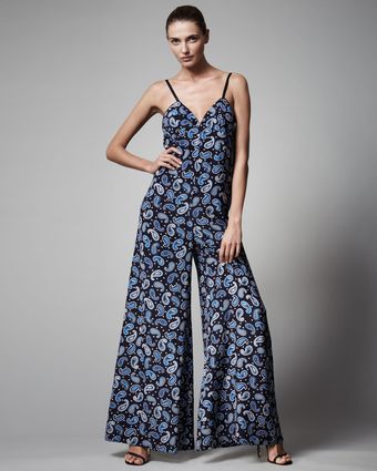 Stella McCartney Paisley Wideleg Jumpsuit - Lyst