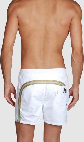 Sundek By Neil Barrett Swimming Trunks In White For Men Lead Lyst