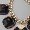 Tory Burch Resin Square Necklace in Gold - Lyst