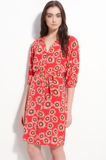 Tucker Smocked Printed Silk Shirtdress - Lyst