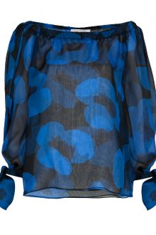 Yves Saint Laurent Printed Silk Blouse - Lyst