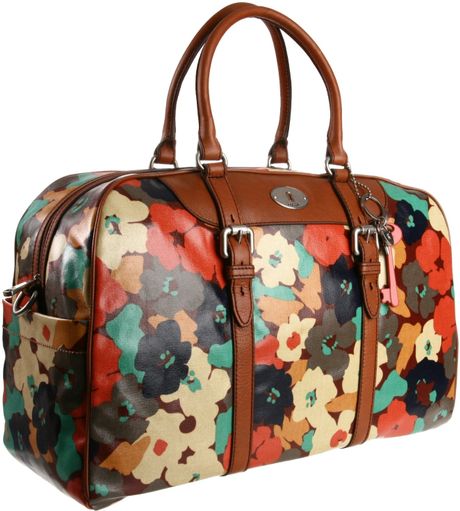 Fossil Womens Key Per Duffle Duffle Bag in Multicolor (floral) | Lyst