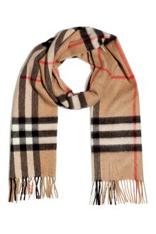 Burberry Camel Giant Check Icon Scarf - Lyst