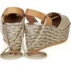Chloé Leather and Canvas Platform Espadrilles in Gray - Lyst