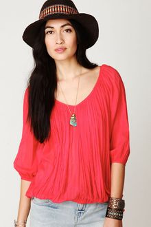 Free People Fp One City Peasant Blouse - Lyst