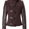 Givenchy Brown Duffle Jacket with Leather Sleeves in Brown - Lyst