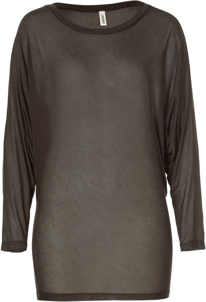 L'agence Olive Dolman Sleeve TShirt in Gray (olive) - Lyst