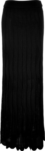  Black Knit Maxi Skirt 