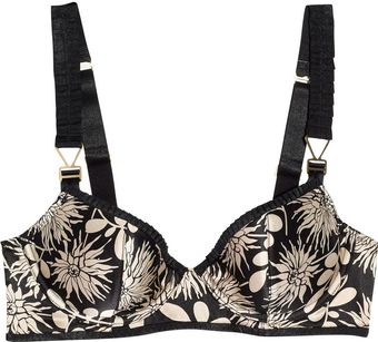  Ilda Driving Printed Stretch Silk-satin Contour Bra 