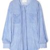 3.1 Phillip Lim Fur Print Silk Shirt in Blue (denim) - Lyst