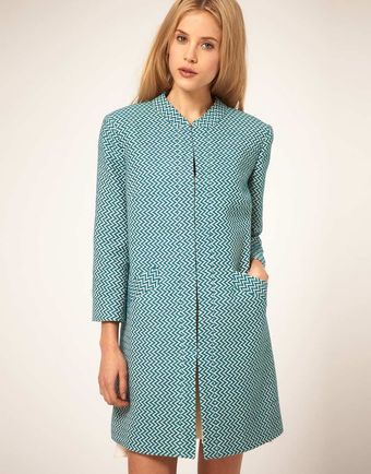 ASOS Collection Asos Zig Zag Coat - Lyst