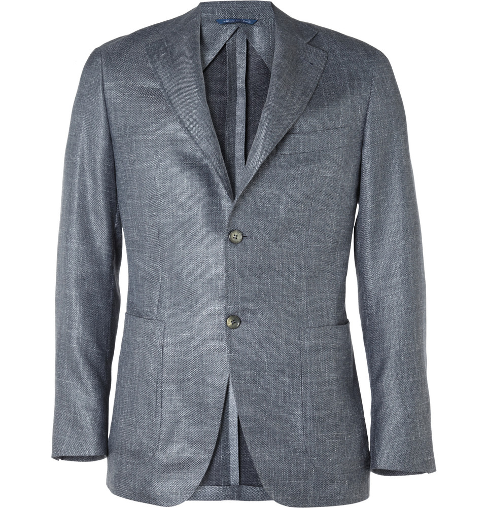 Canali Kei Deconstructed Cashmere Blend Blazer In Gray For Men Lyst 2108