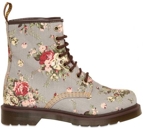 dr martens floral canvas boots