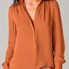 Haute Hippie Collared Blouse in Orange - Lyst