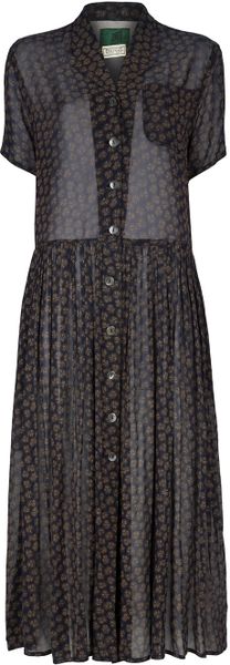 Jean Paul Gaultier Floral Pattern Dress in Brown (floral) - Lyst