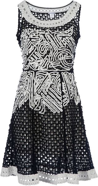 Oscar de la Renta Embroidered Dress - Lyst
