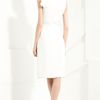 Oscar De La Renta Sleeveless Silk Dress in White (ivory) - Lyst