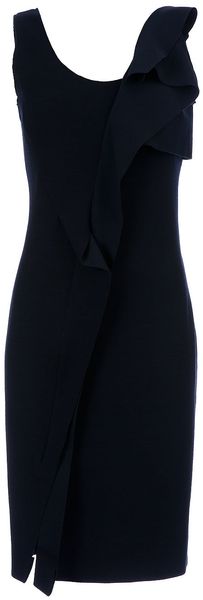Oscar de la Renta Ruffle Detail Dress - Lyst