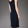 Oscar De La Renta Ruffle Detail Dress in Blue (navy) - Lyst