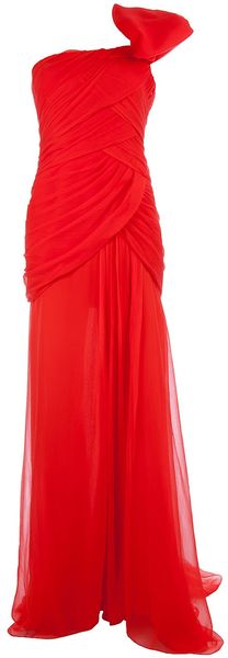 Oscar de la Renta One-shoulder Gown - Lyst