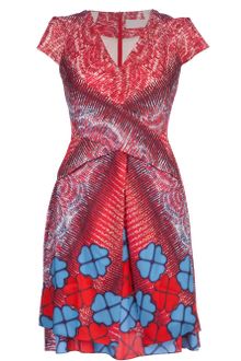  Shift Dress on Peter Pilotto Red Lace Print Sleeveless Shift Dress