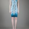 Roberto Cavalli Brooch Detail Dress in Blue - Lyst