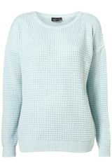 Topshop Knitted Textured Grunge Jumper