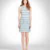 Tory Burch Curtis Ribbon Tweed Dress in Blue (sky) - Lyst